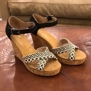 Toms Sienna Wedge Sandal SZ 6 women’s
